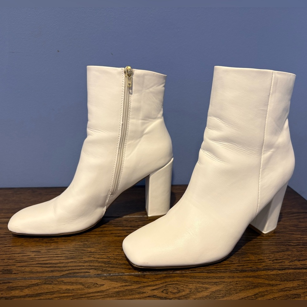 Madden Girl White Ankle Booties